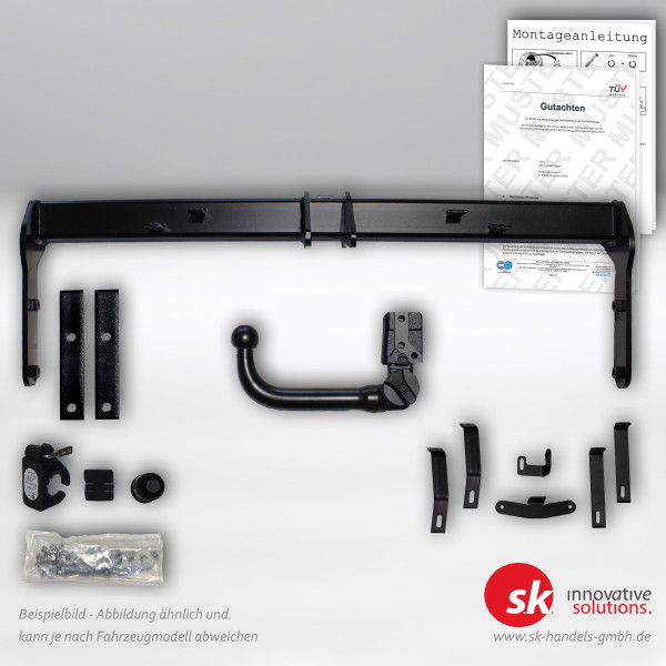 Set zur Anhängelasterhöhung mit Gutachten und Anhängerkupplung, abnehmbar, für Kia Sportage