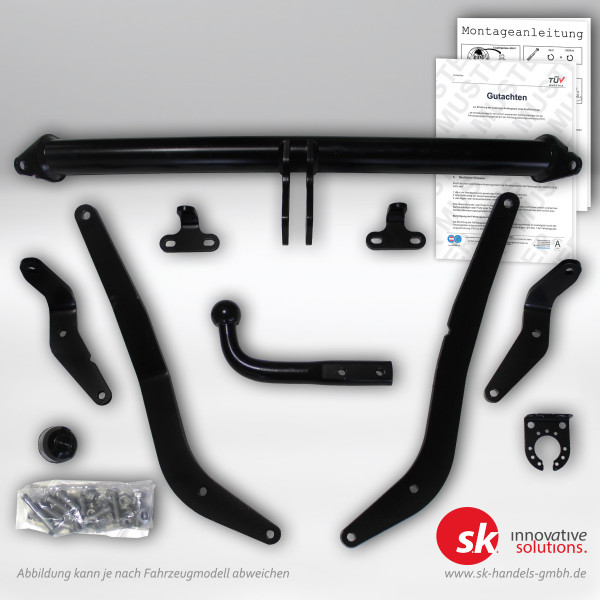 Set zur Anhängelasterhöhung mit Gutachten und Anhängerkupplung, starr, für Peugeot Rifter L2
